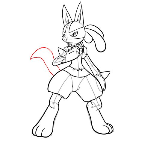 lucario drawing easy